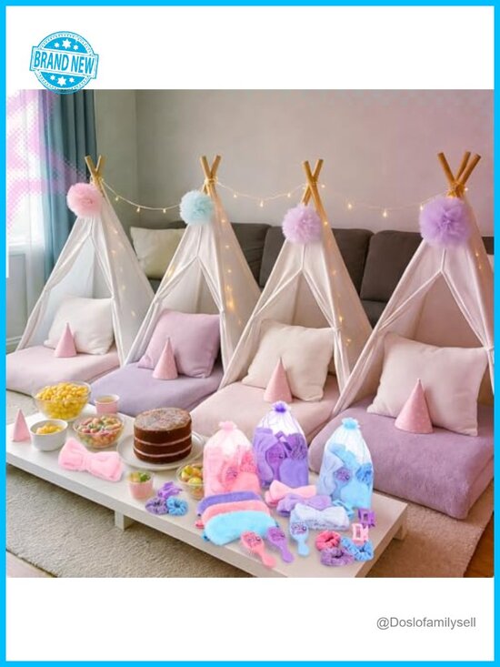 72 Pcs Kpop Sleepover Party Favors Hair Brushes Scrunchies Claw Clips Headbands main image 5